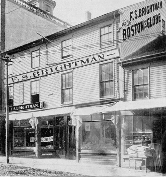 1897 Picture and History of F.S. Brightman Stationay in New Bedford, Ma - www.WhalingCity.net