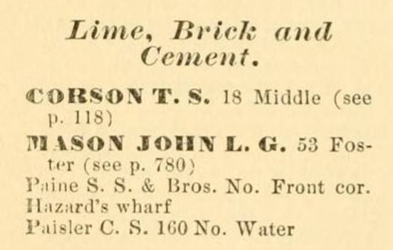 Directory Listing for Chas. Paisler - 160 No. Front St. - New Bedford, Ma. - www.WhalingCity.net